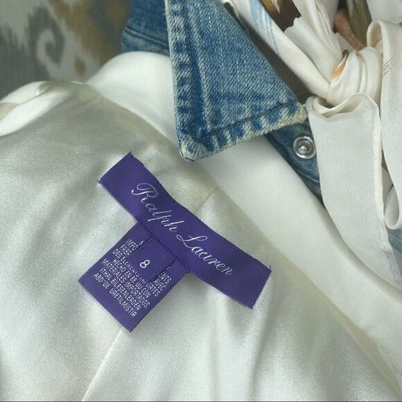 Ralph Lauren Collection ~ Ivory Stretch Wool Double Breasted Camden Blazer - Picture 2 of 16